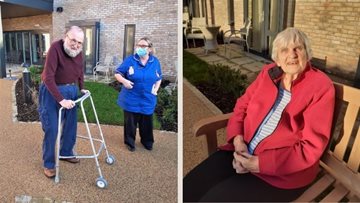 Residents welcome the sunshine at York care home
